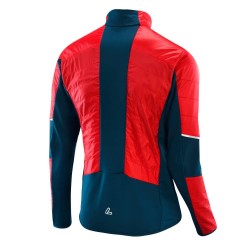 Löffler Herren Hybrid Funktionsjacke PL60 rot / tiefes Wasser